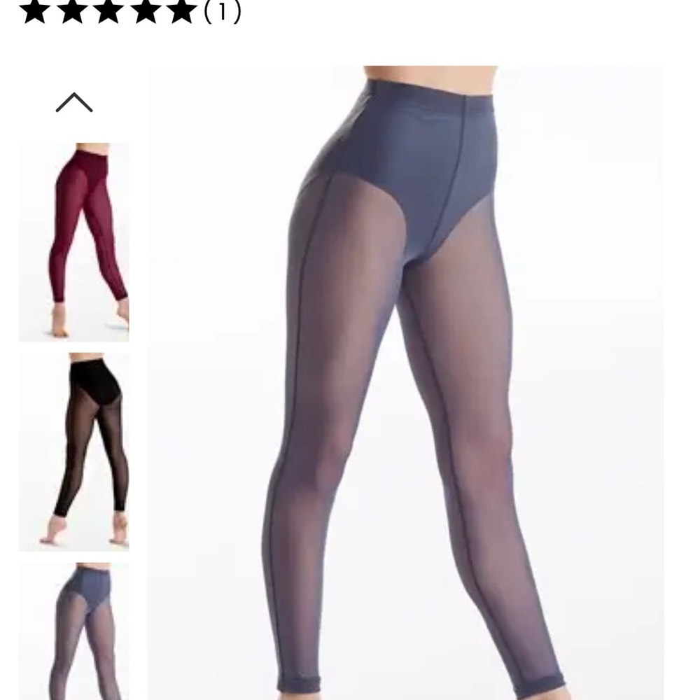 Weissman Navy Mesh Leggings 1 Small Adult